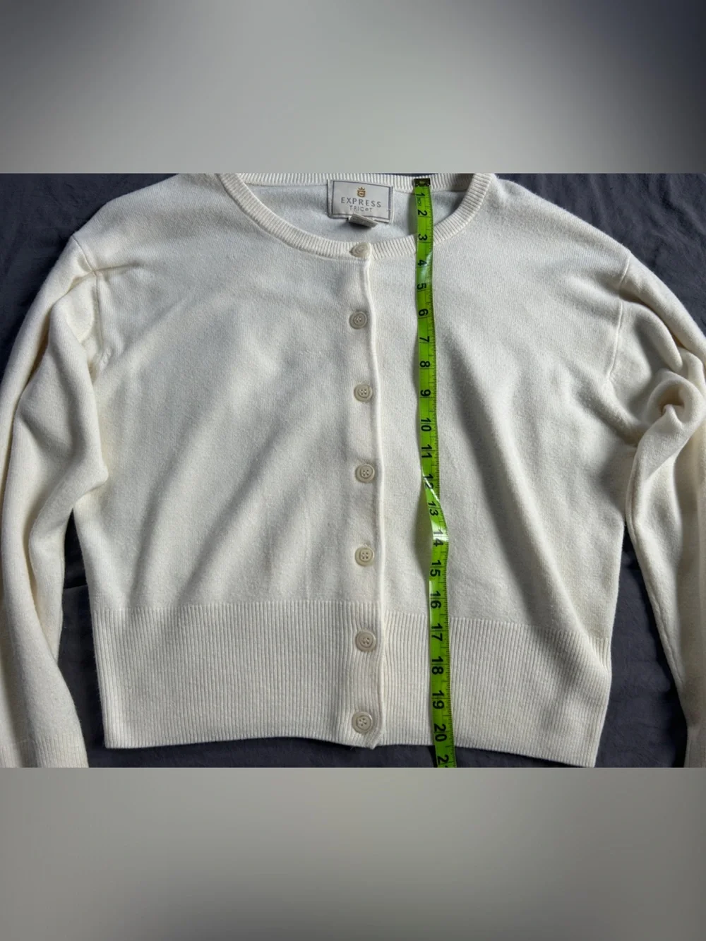 Express Tricot Button-Front Cardigan
